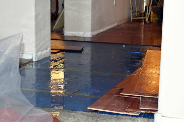 Professional Flood Damage Restoration technician working in Shawano, WI